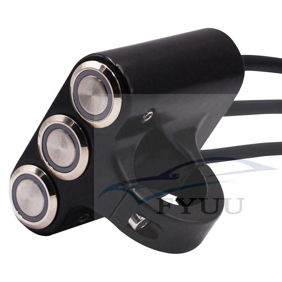 Motorcycle Handlebar CNC Switch Horn Engine Start Kill Dual Button 22mm 7/8 inch