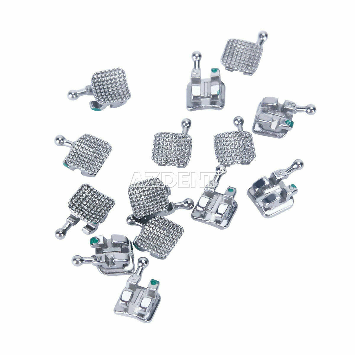 Dental Orthodontic Bracket Metal Monoblock Mini MBT 022 345 Hooks AZDENT CA