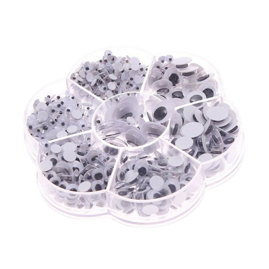 710x Mixed Size Self Adhesive Wiggle Googly Eyes for DIY Craft Handmade Toys
