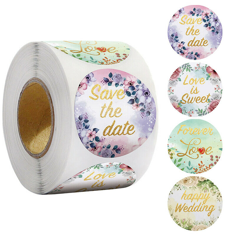500pcs/roll Floral Thank You Stickers Seal Label Wedding Stick.l8