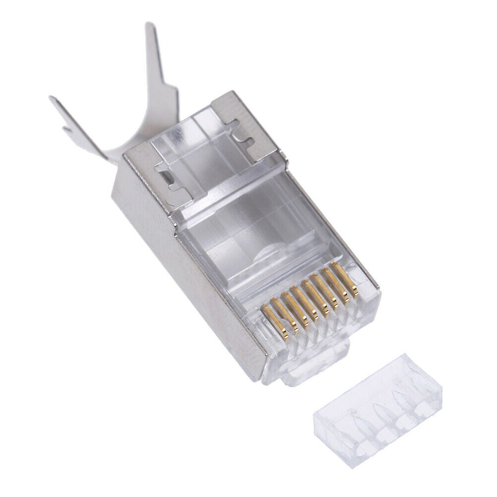 10Pcs Cat7 RJ45 connector cat 7 crystal plug shielded FTP RJ45 modular connec Xz