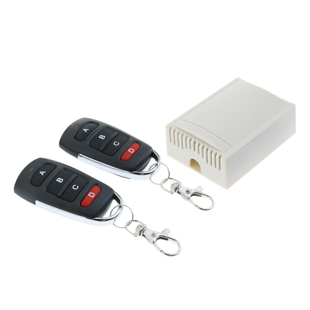 DC 12V 4-Channel RF Wireless Remote Controller Light Switch Relay Receiver