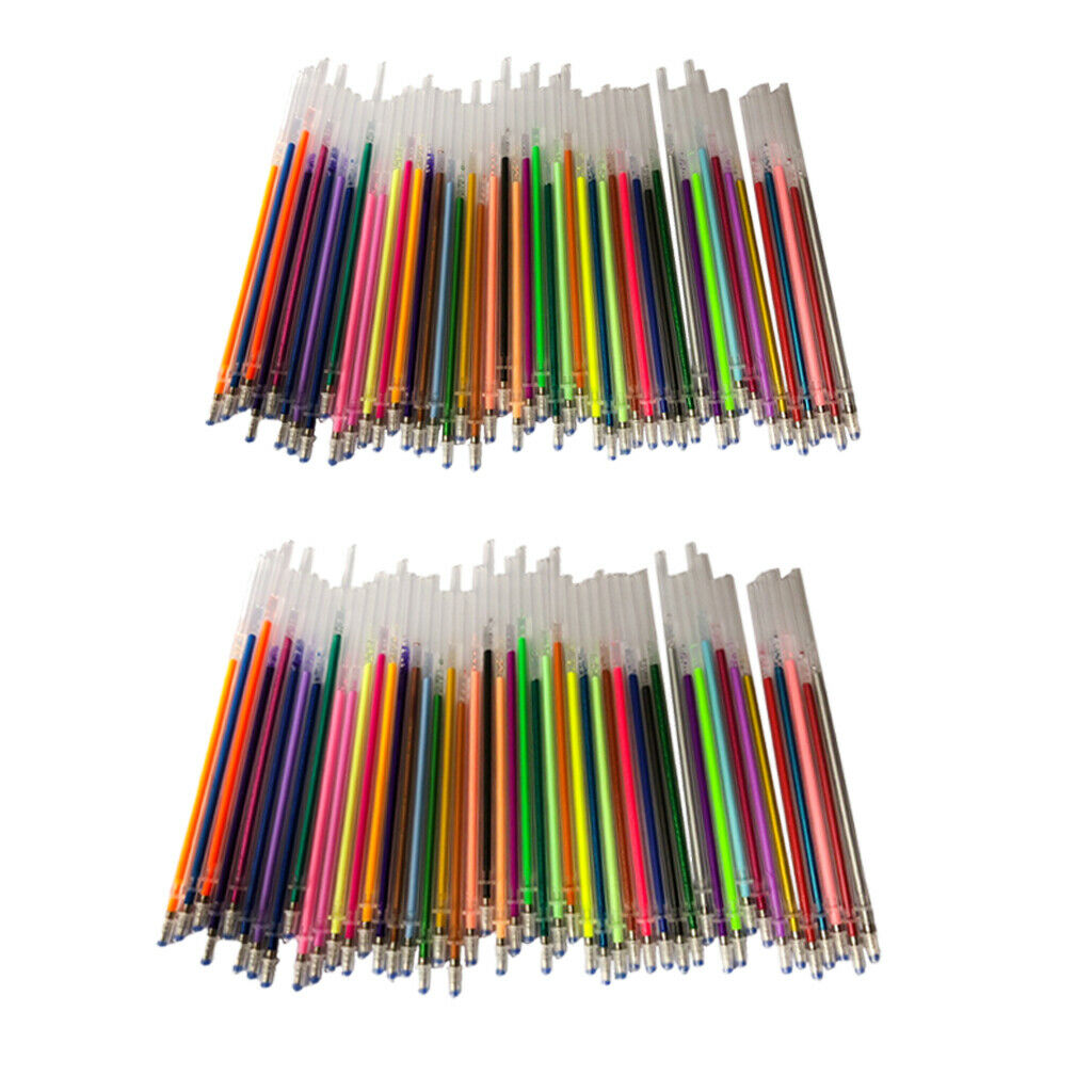 96pcs Lots Glitter Gel Pen Refills Artist Coloring Markers School Supply
