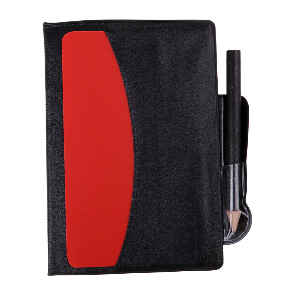 Sports Football Soccer Referee Wallet Notebook & Red Card and Yellow Card