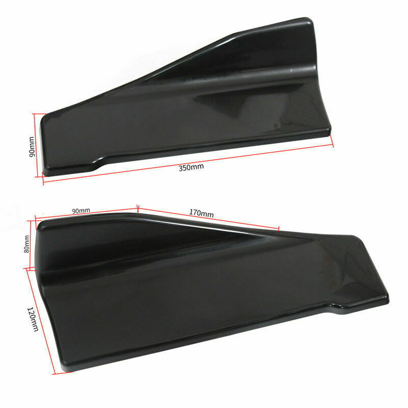 Universal Car Bumper Spoiler Rear Lip Side Skirt Rocker Wings 35cm  /13.78" ABS