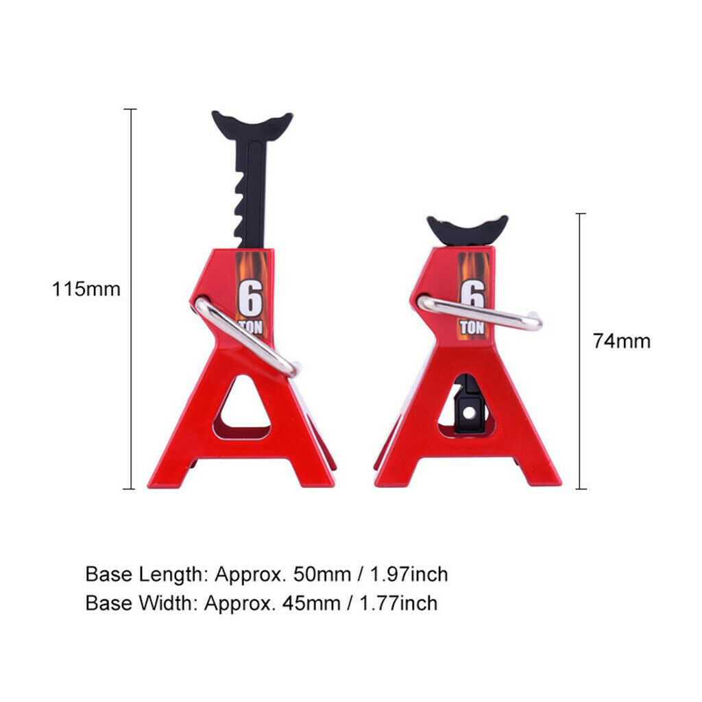 2x Jack Stand 6Ton for 1/10 1/7 1/18 RC Crawler Truck Car Tamiya Accessory