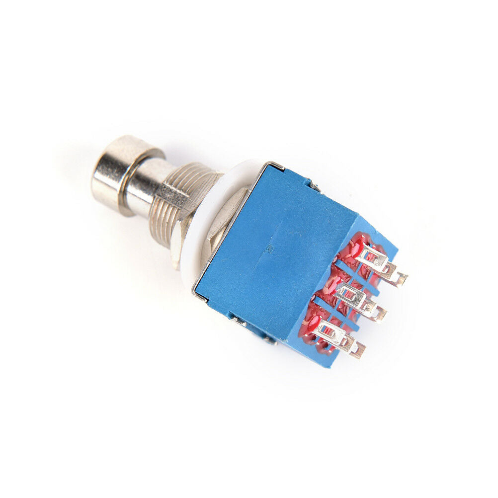 1pc 9-pin 3PDT Guitar Effects Pedal Box Stomp Foot Metal Switch True Bypas.l8