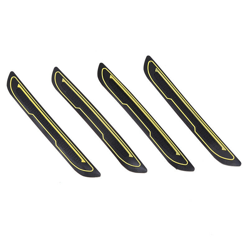 4Pcs Yellow Car Door Edge Guard Strip Scratch Protector Anti-collision Trim