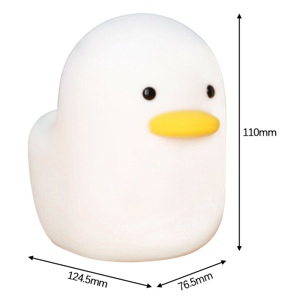 Cute Duck Night Light Children Nursery Bedside Desk Tap Lamp Kids Gift