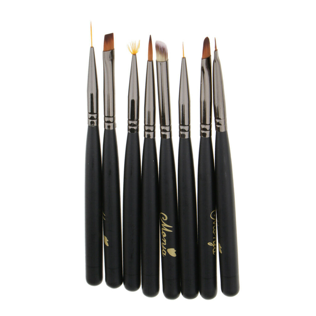 Nail Art Polish Painting Drawing Liner Tips Tools UV Gel Nail Brush Case Set