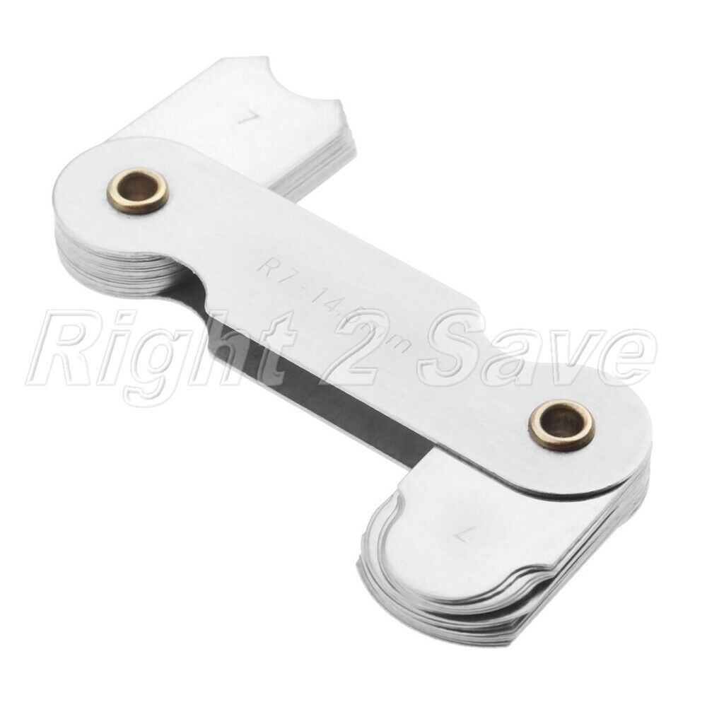 R7-14.5mm Radius Gauge Gage Folding 32 Blades Metalworking Measuring Tool Steel