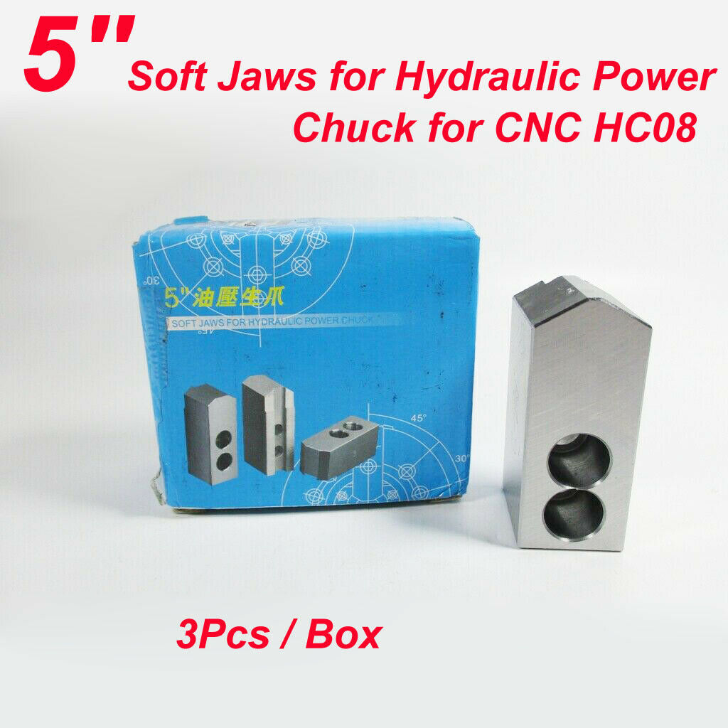 5'' inch Soft Jaw 3Pcs/kit for Hydraulic Power Chuck for CNC HC08 04/05/06/10