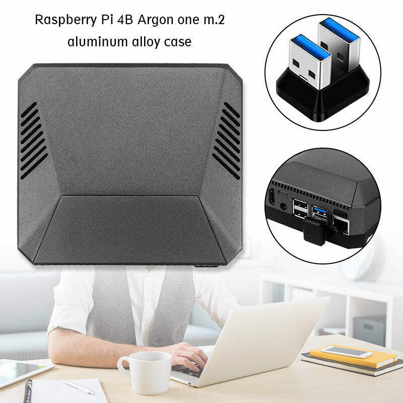 Argon One M.2 Aluminum Alloy Case Enclosure SSD Adapter for Raspberry Pi 4B