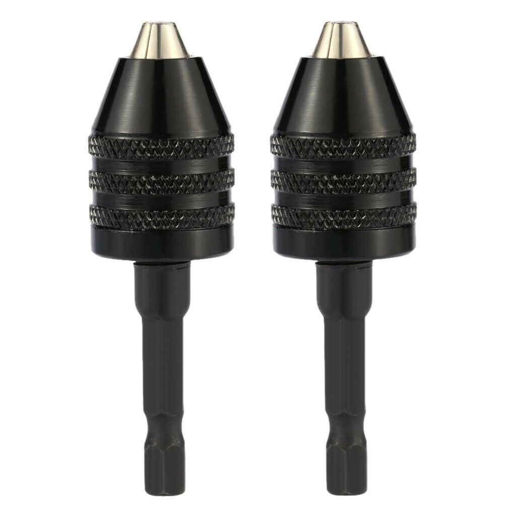 2 Pieces 1/4-inch Shank Keyless Chuck Conversion Tool for Impact Driver