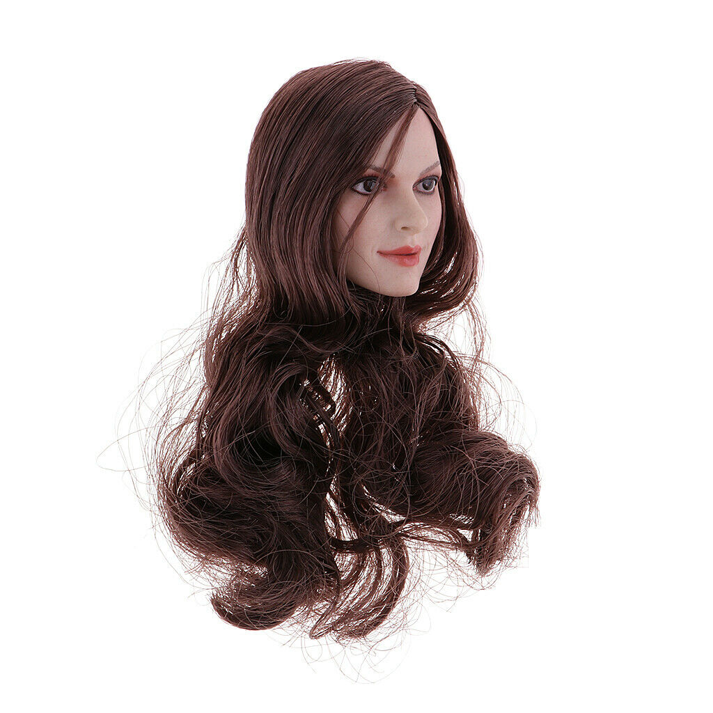 1/6 Scale Female Head Sculpture with Hair for 12'' Phicen Kumik Figures A