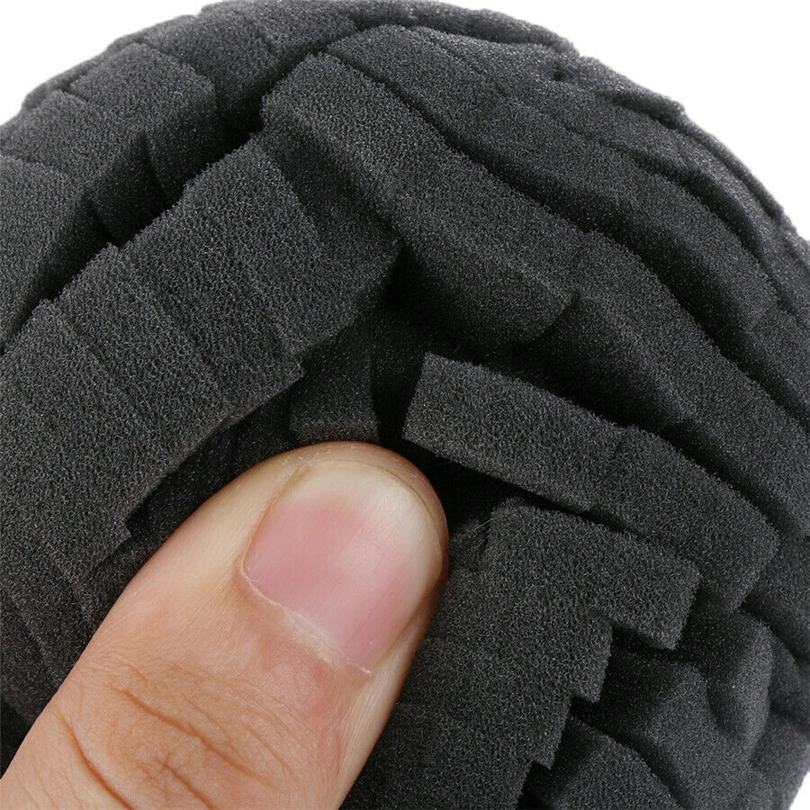 3Pc Black 3" Buffing Ball Finishing Buff Polishing Pad For Car Cleaning Buffing