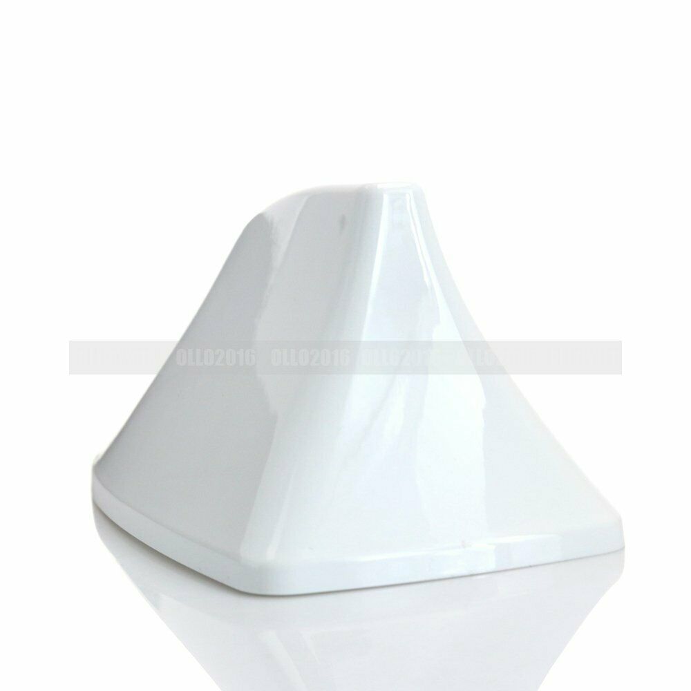 1x Car Exterior FM/AM Signal ABS Antenna Aerial White Shark Fin Shaped w/Cable