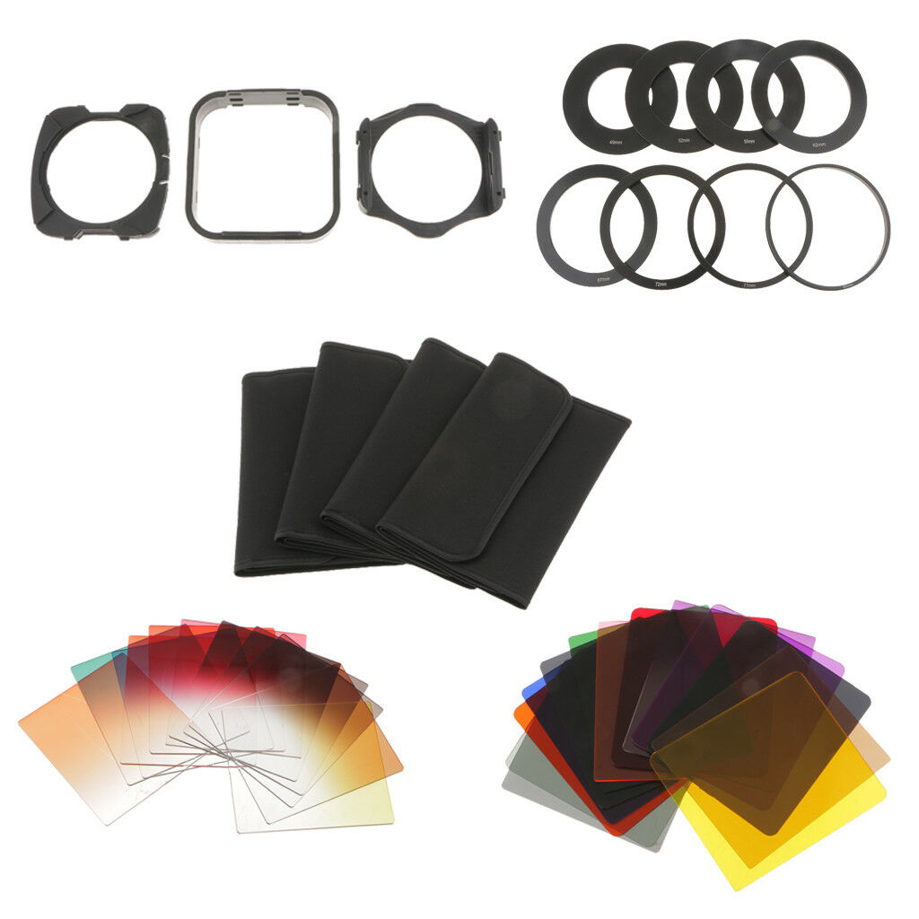 41 in1 Graduated Neutral Density ND Filter Kit 49-82mm Adapter for Cokin P