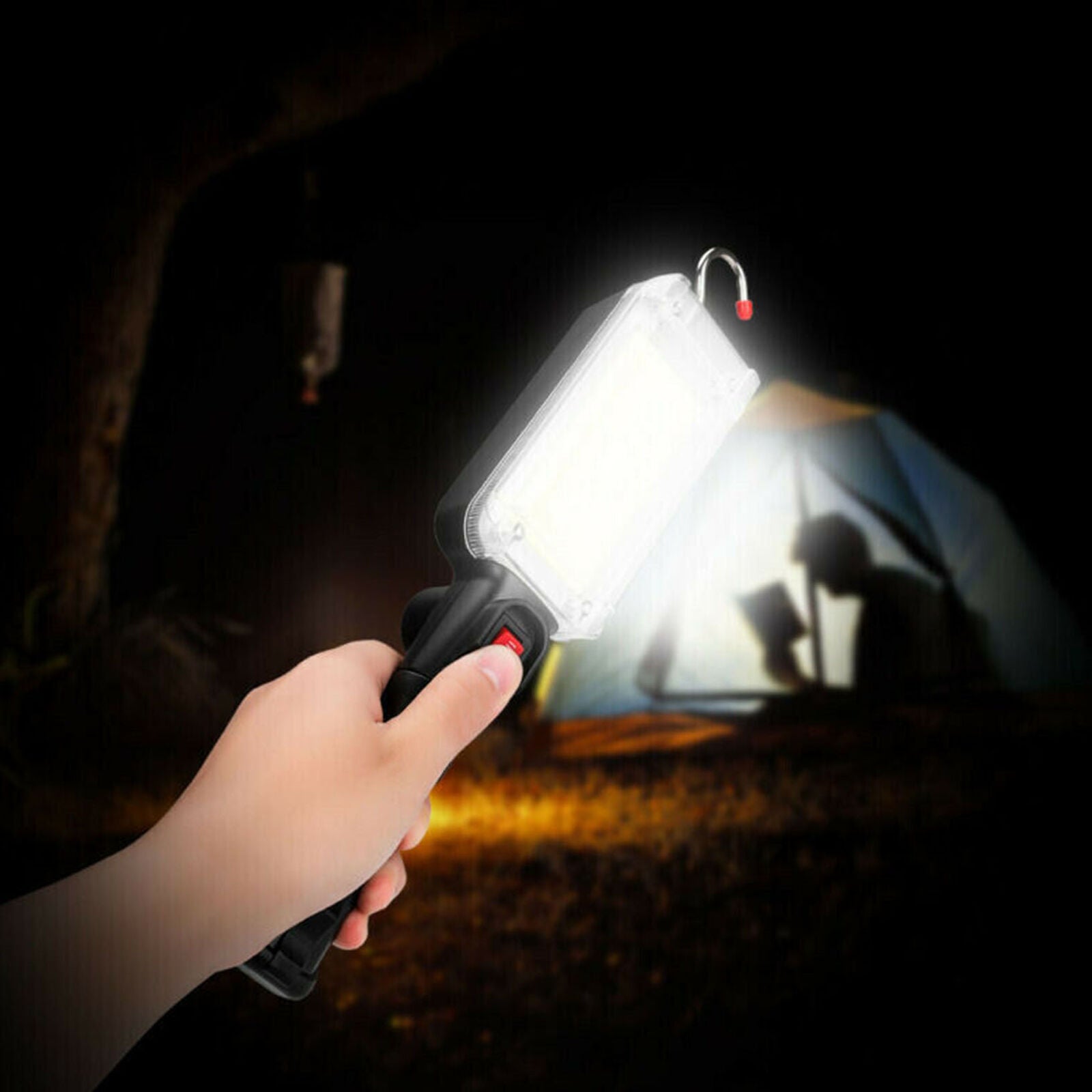 USB Rechargeable COB LED   Flashlight Work Light Magnetic Camping Lamp Torch