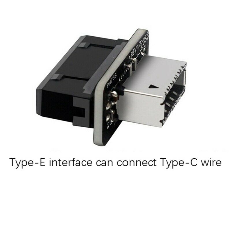 Motherboard USB 3.0 19P/20P to TYPE-E 90 Degree Adapter Chassis Front TYPEC PlU7