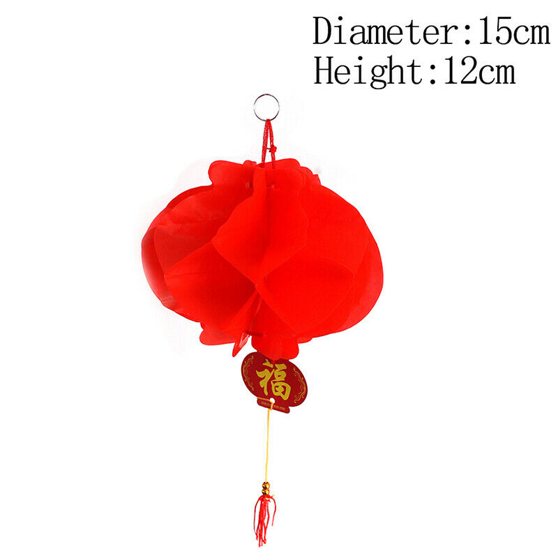 6pcs new year 2020 paper lantern chinese festival red lantern pendant Dec.l8