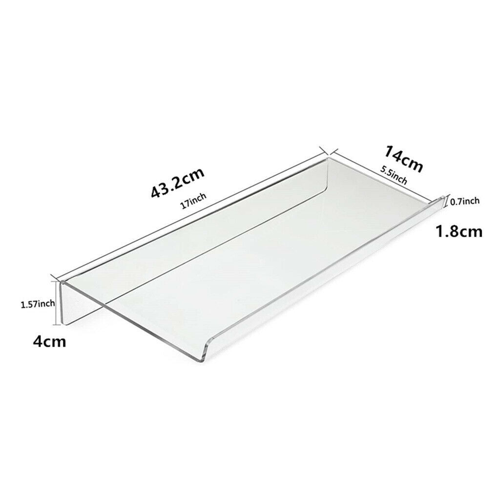 Clear Anti-Slip Acrylic Computer PC Keyboard Stand Tray for Office School