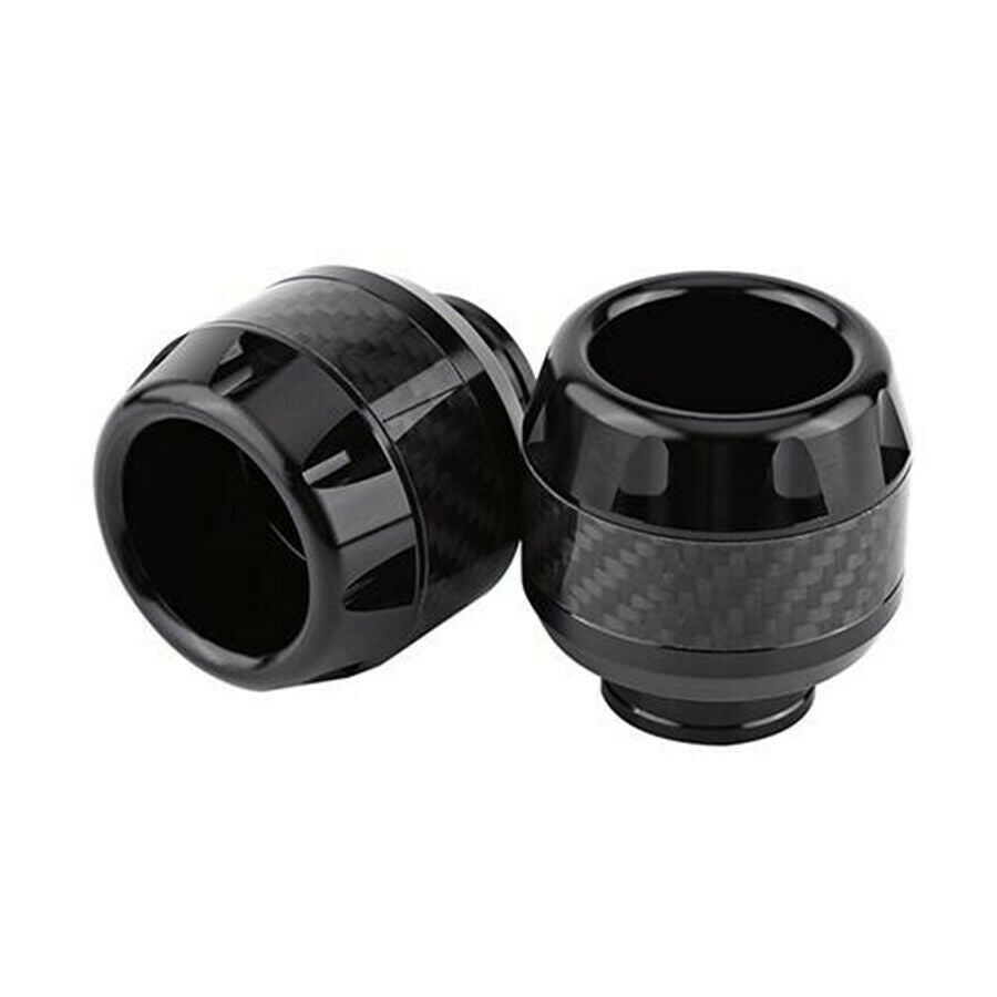 1 Pcs CNC Black& Carbon Fiber Motorcycle Front Fork Frame Slider Falling Protect