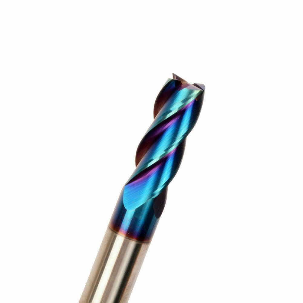 8mm HRC65 4F Nano Tungsten Carbide End Mill For Stainless Steel Milling Cutter