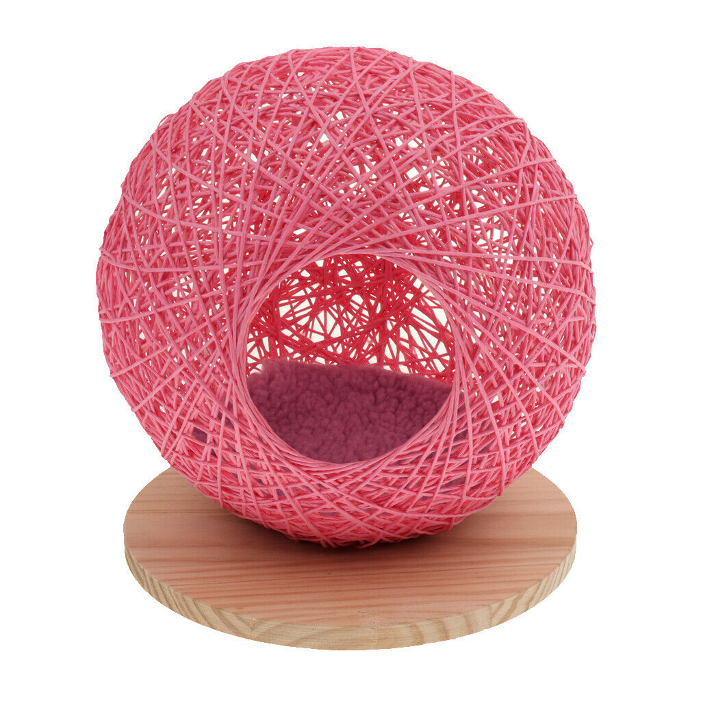 Handmade Pet Hamster Vines Rattan Nest House Small Animal Supplies Pink L