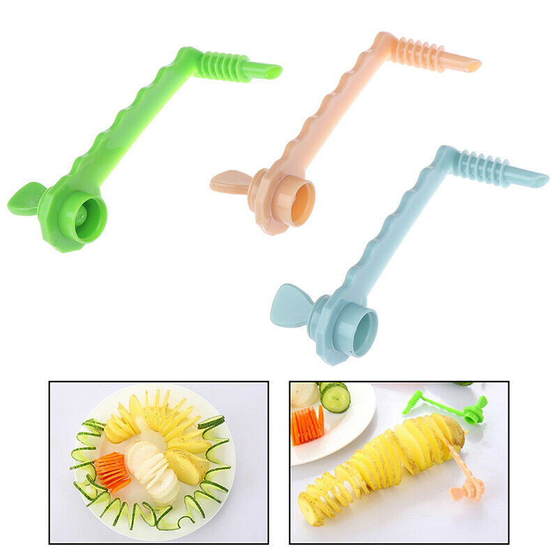 Spiral Slicer Cutters Vegetable Cutting Models Potato Cutter Kitchen Supp.l8
