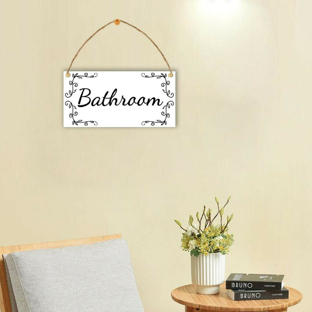 Wooden Sign,Printed Welcome Characters, 20x10cm Wall Hanging Plaque Style 01