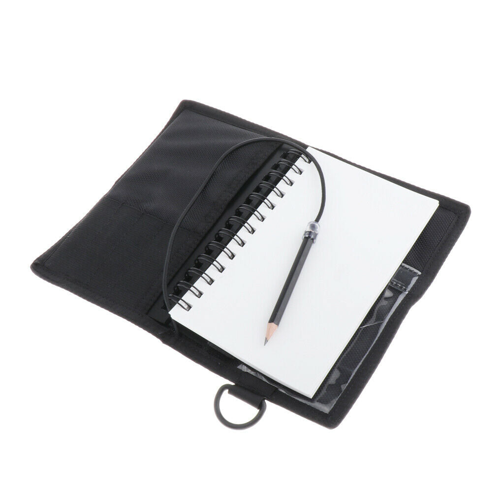 Waterproof Wet Notes Notepad Underwater Notebook with Pencil, Black Cover for