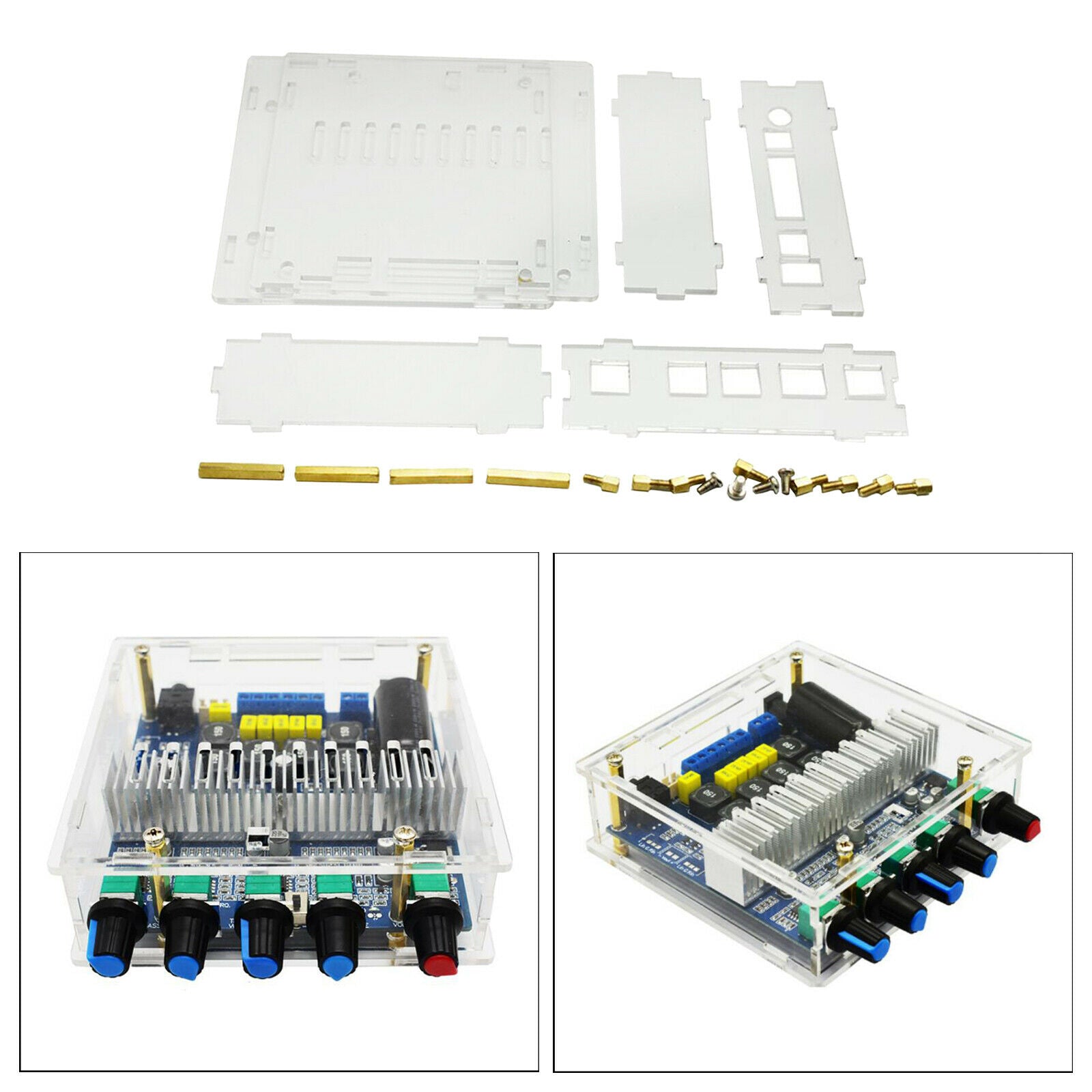 Clear Case Dustproof 2.1 TPA3116D2 Subwoofer Bluetooth Audio Amplifier Board