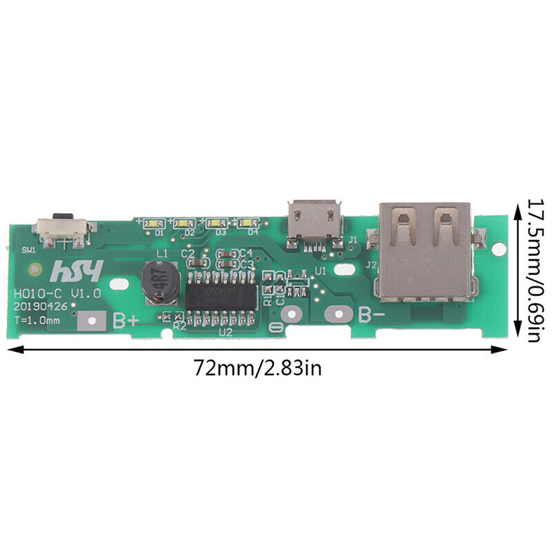Step Up Module 5V 1A Power Bank Charger Board For Mobile Phone 18650 DIYA WF