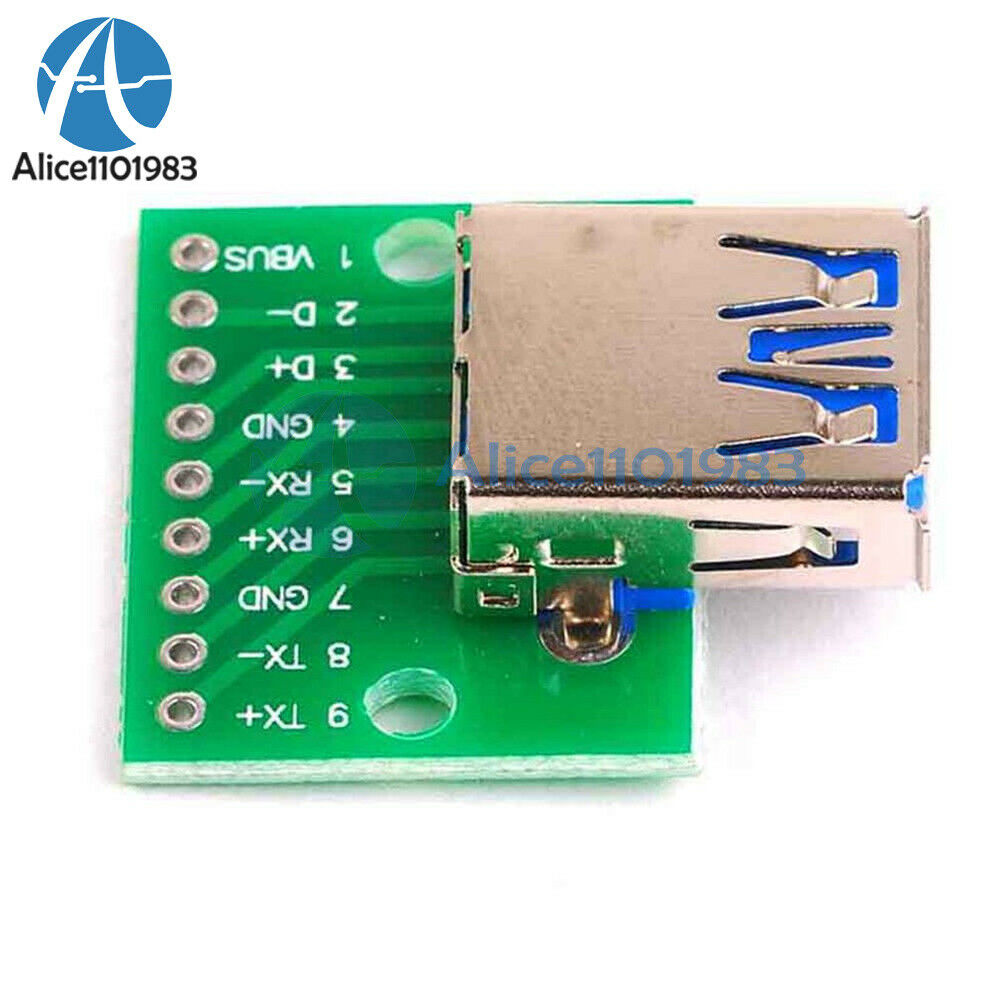USB 3.0 3.1 Female to DIP Adapter PCB Module Connector Converter For Arduino