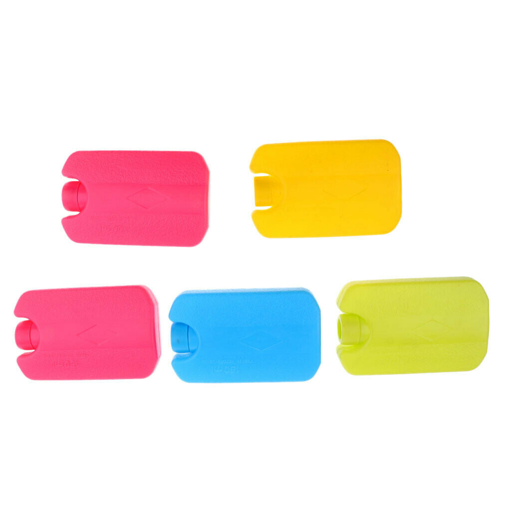 5 Pieces Portable Reusable Plastic Ice Blocks Freezer Cool Pack Cooler Box Bag