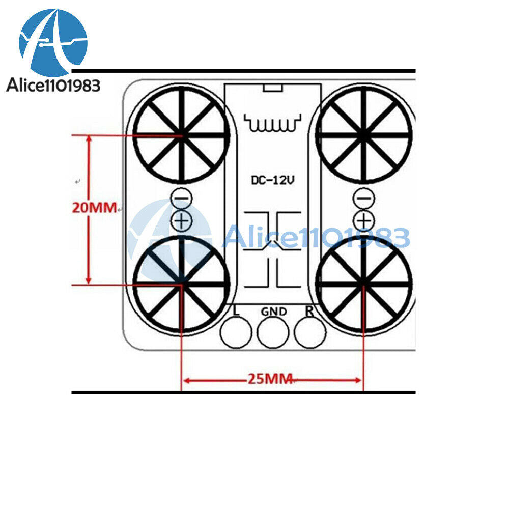 AC 12-24 UPC1237 Amplifier Board Speaker Protection Board Directly Mounted