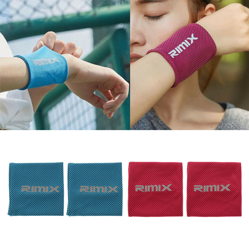 Unisex Sport Wristbands Elastic Cool Athletic Sweatbands Absorbent Wristbands