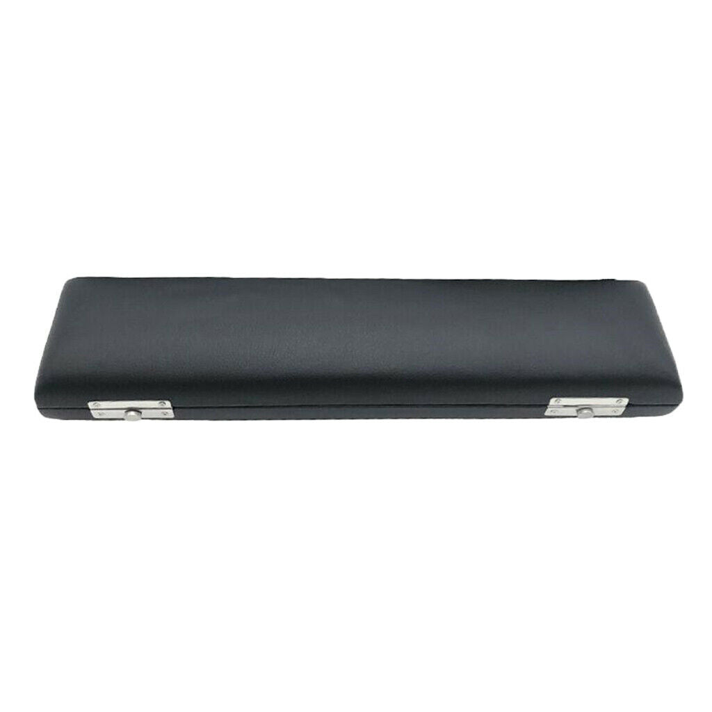 Durable PU Leather 16 Holes Flute Hard Case Bag Protector Black Case Only