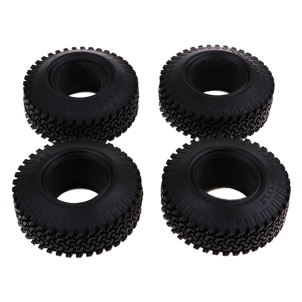 4Pcs 1:10 Scale Rubber Crush Stone Crawler Tire Set for RC Crawlers