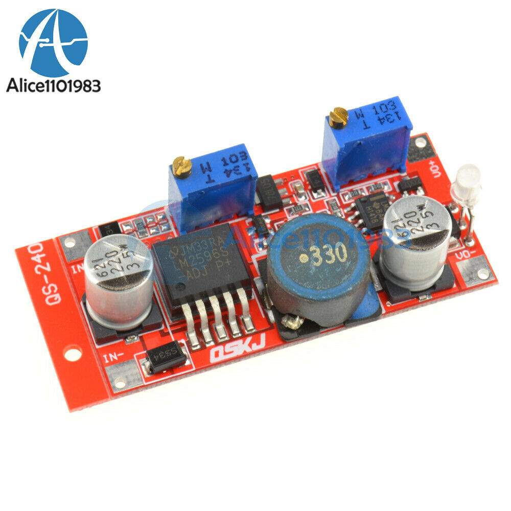10PCS LM2596 DC-DC Step-down Adjustable CC/CV Power Supply Module Converter LED