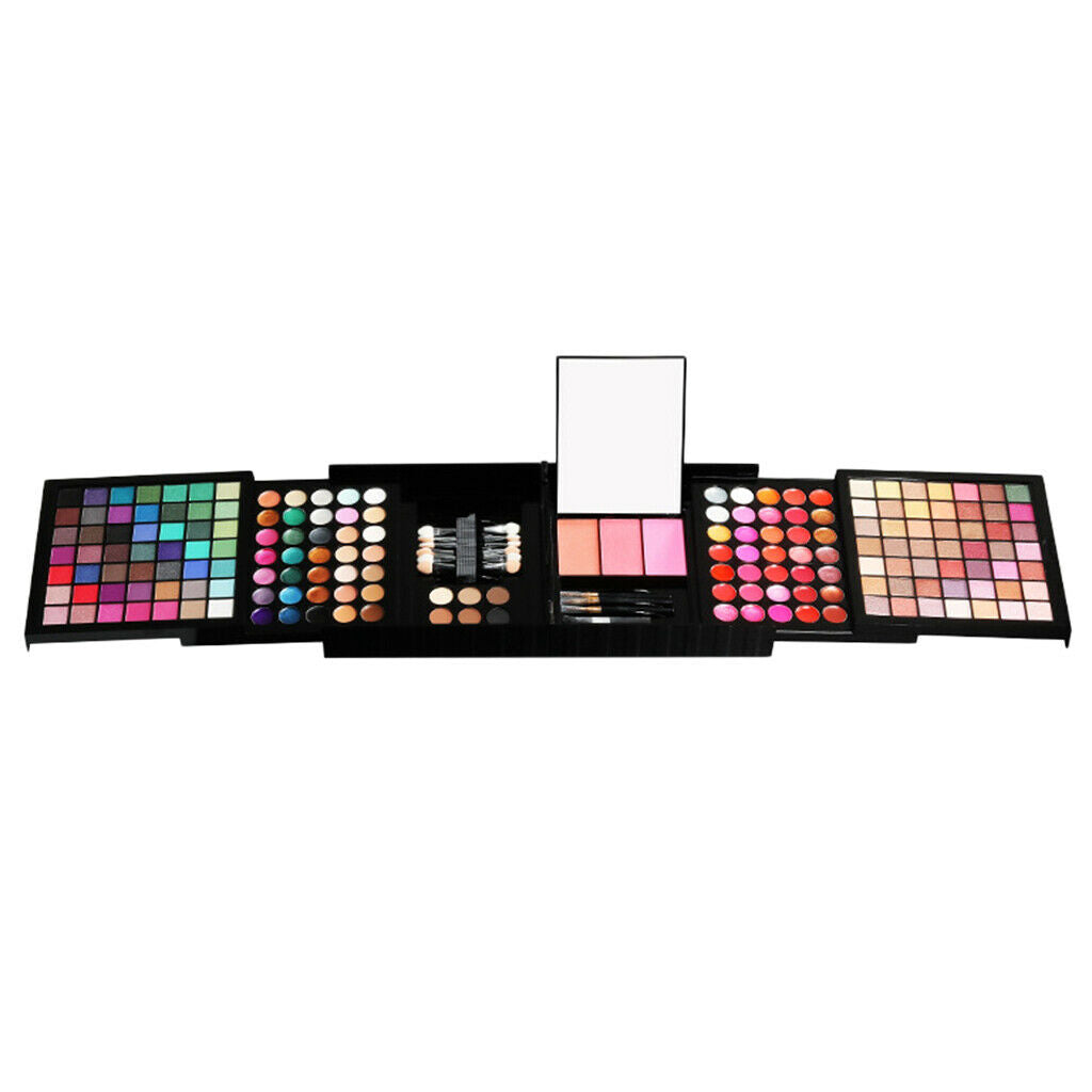 Luxury 177 Colors Eyeshadow Lipstick Bronzer Concealer Palette W/ Mirror&Brush