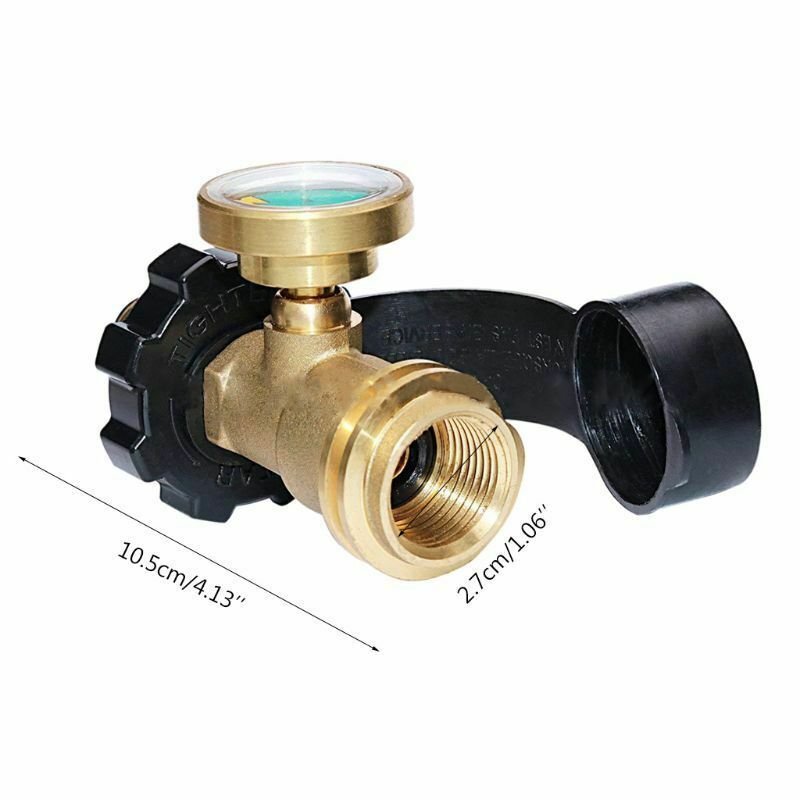 Brass QCC 1 Propane Tank Adapter Grill BBQ Gas Pressure Gauge Meter Tool