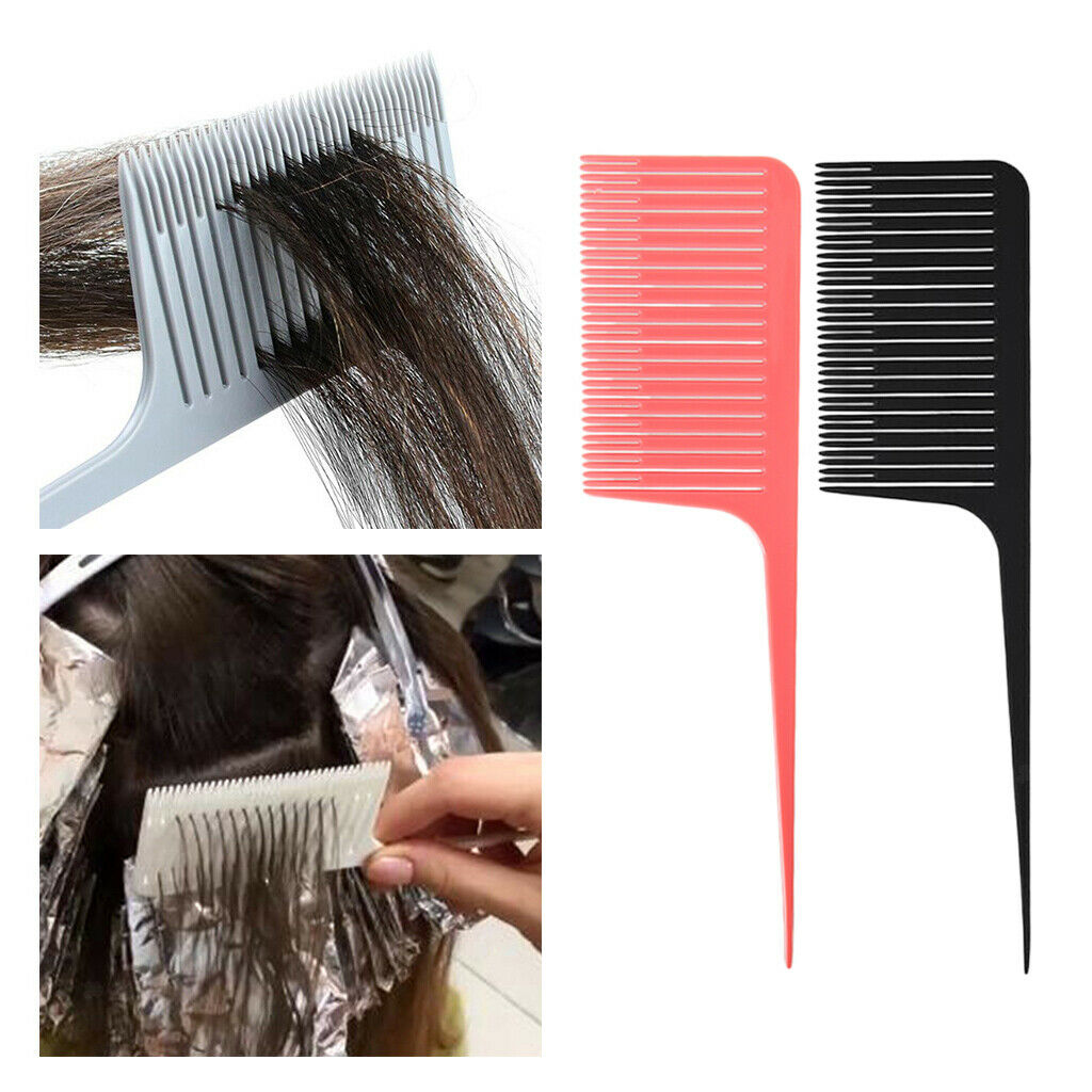 2 Pieces Sectioning Highlight Combs Tapered Perm Dye Tint Teasing Comb