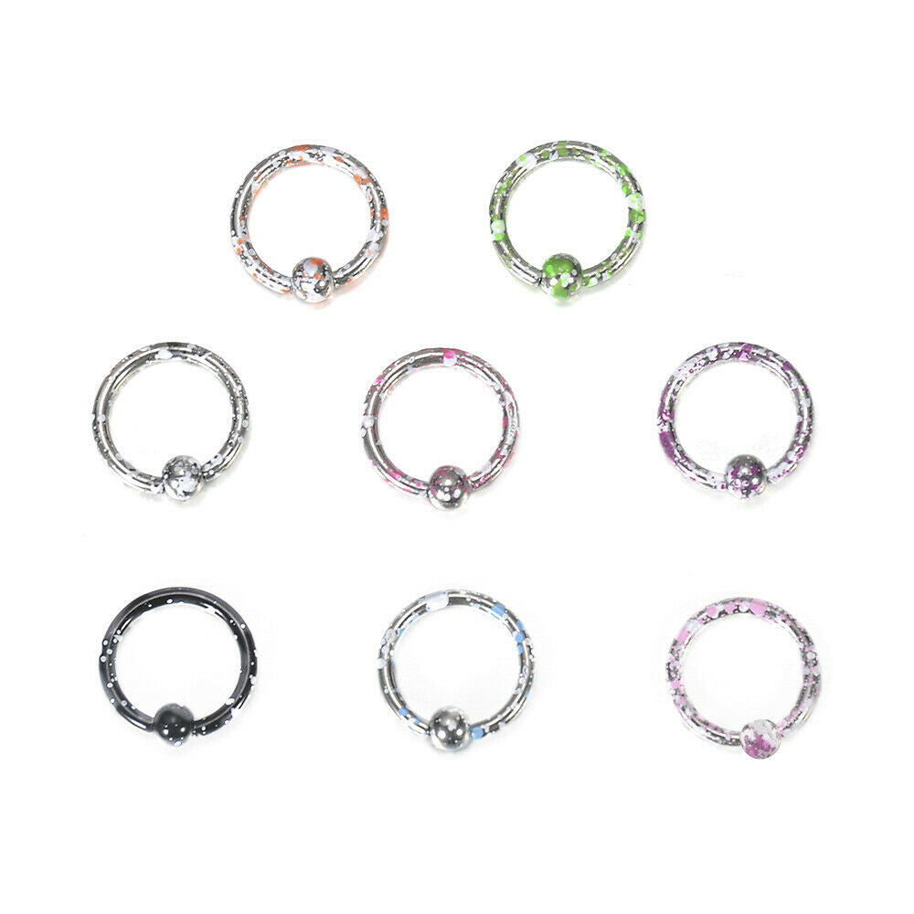 8PC Nose Open Hoop Ring Earring Lip Body Piercing Stainless Steel Jewelry AU