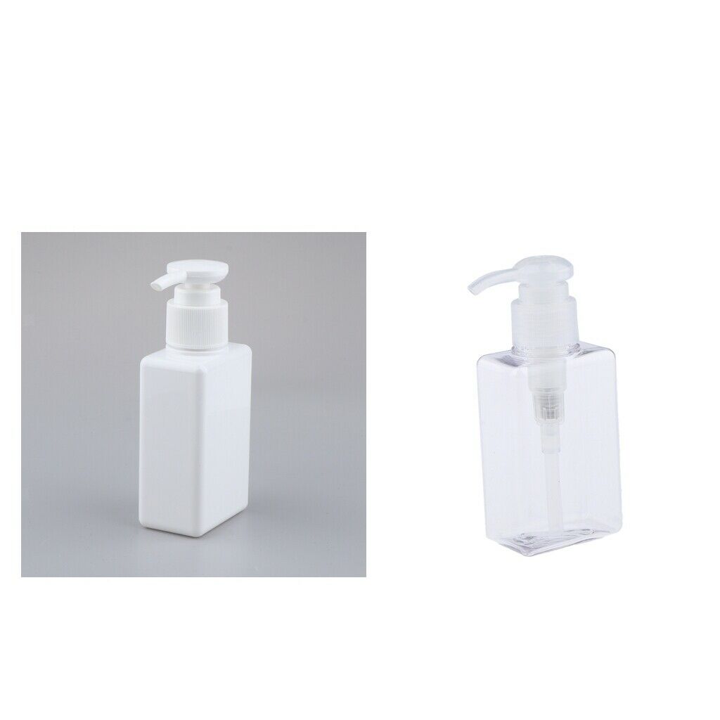 2Pcs PETG Lotions Shampoo Body Wash Soap Cosmetics Plastic Pump Bottle 100ml