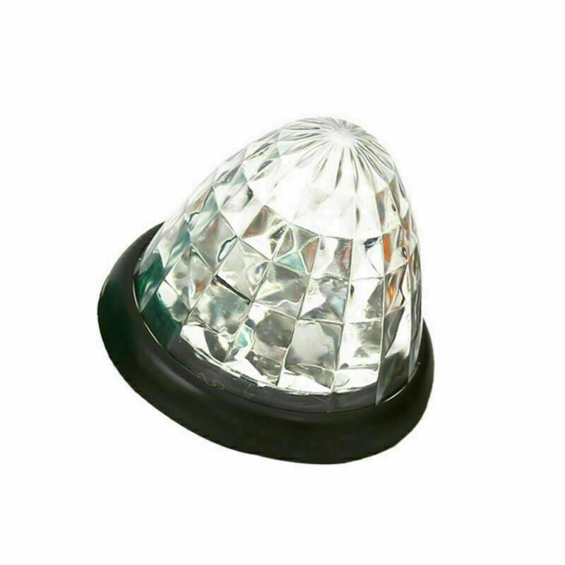 6X White Round LED Side Marker Beehive Cone Lights for Peterbilt Truck Trailer