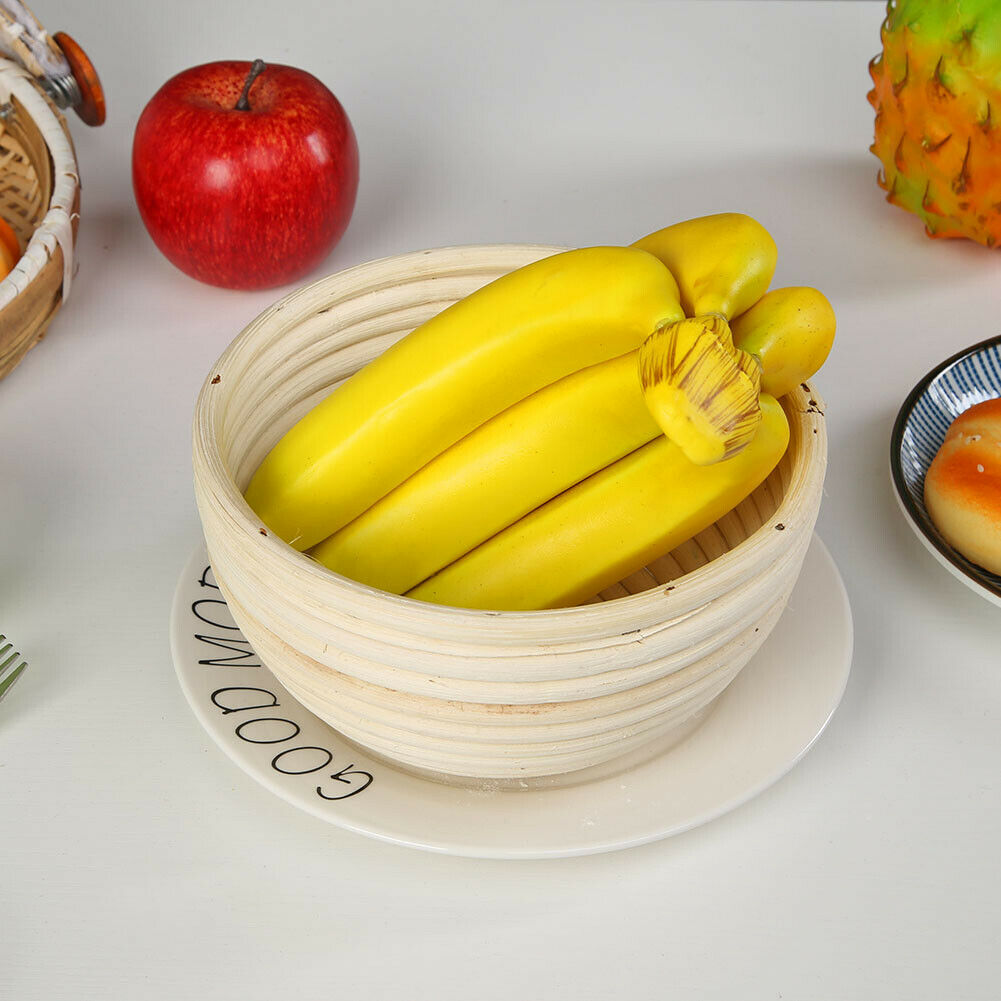 Bread Proofing Food Storage Basket Kitchen Dough Cookie Rattan Organizer @