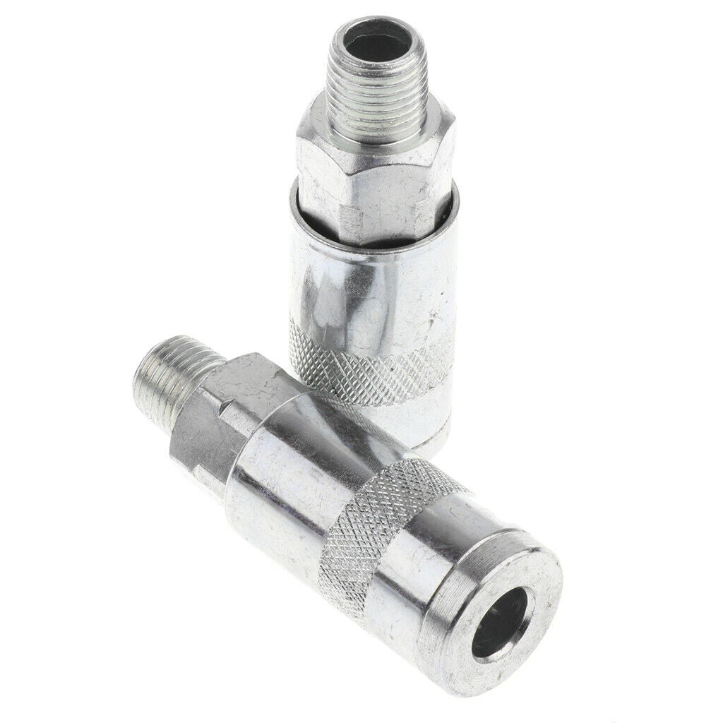 4 Pieces Pneumatic Air Quick Connectors Coupling Adapter Threaded Couplers