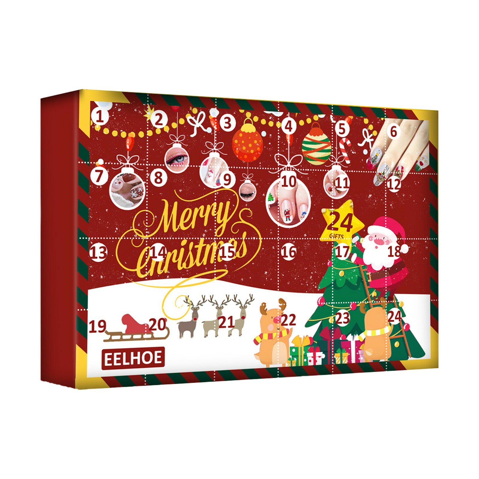 Nail Stickers 24 Days Surprise Blind Box for Children Gift Box Girls Kids
